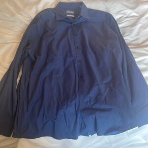 Michael Kors Blue Button Down, Regular fit, Airsoft stretch
